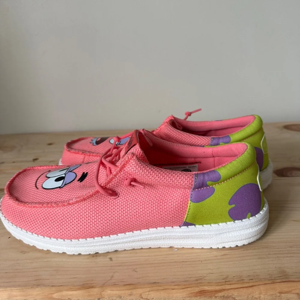 HEYDUDE x SpongeBob Patrick Star Wally Funk Shoes Men's 12 Pink Green 42897-66U